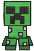 Minecraft Creeper game over embroidery design