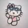 Hello Kitty swims design embroidered