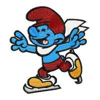 Smurf Skating  embroidery design