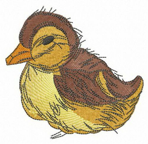 Small duckling machine embroidery design