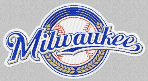 Milwaukee Brewers logo 2 machine embroidery design
