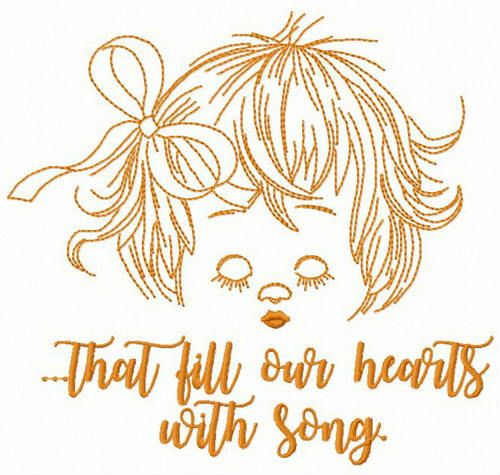 That fill our hearts with song machine embroidery design