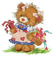 Visiting granny embroidery design