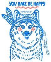 You make me happy 4 embroidery design