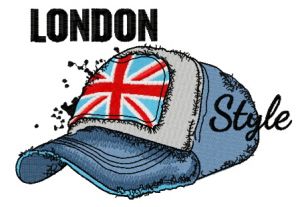 London style: cap embroidery design
