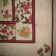 Flowers designs on quilt embroidered