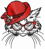 Signora Kitty embroidery design