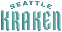 Seattle Kraken Wordmark Logo embroidery design