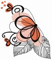 Fading flower embroidery design