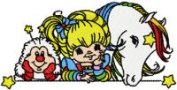 Rainbow Brite, OJ and Starlite embroidery design