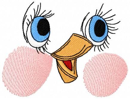 Duck eyes free embroidery design