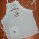 Kitchen apron with Hello kitty love chinese food machine embroidery design