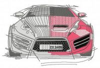 Sport car 2 embroidery design