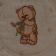 Teddy Bear with Flower design embroidered