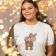 bella canvas t-shirt with christmas deer embroidery design
