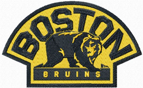 Boston Bruins hockey team logo machine embroidery design
