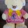 Teddy bear with young fairy embroidery design