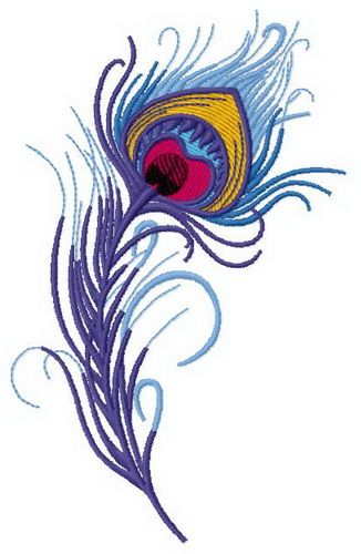 Peacock feather 2 machine embroidery design
