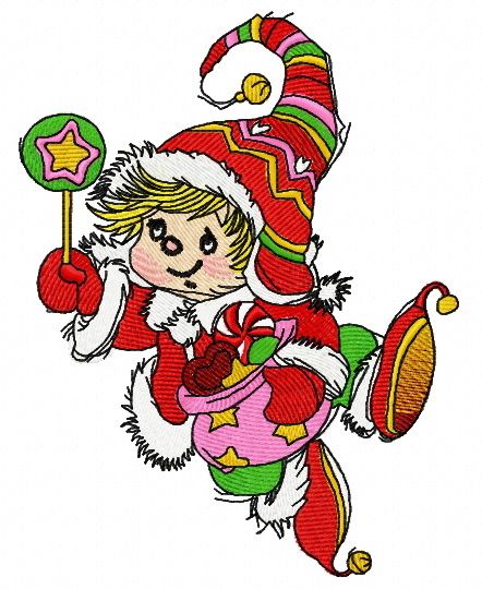 Christmas elf 4 machine embroidery design