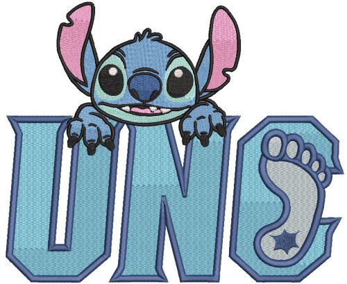 North Carolina Tar Heels Stitch Logo embroidery design