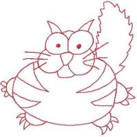 Fat cat free embroidery design
