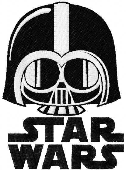 Darth Vader chibi embroidery design 2