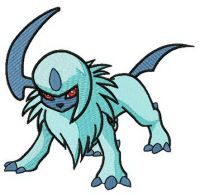 Pokemon Absol embroidery design