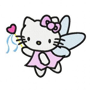 Hello Kitty Fairy machine embroidery design