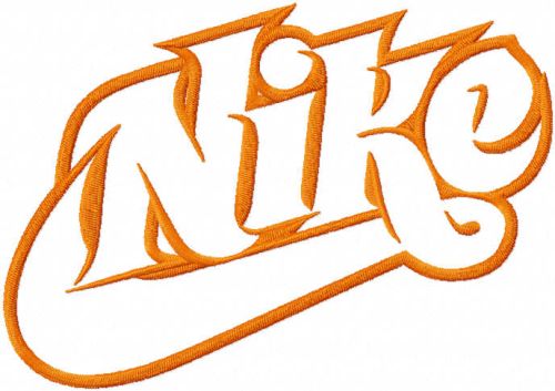 Nike modern one colored logo embroidery design.