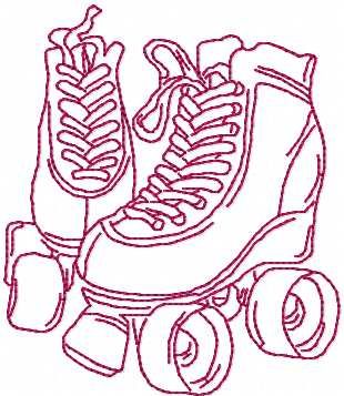 Rollers free embroidery design