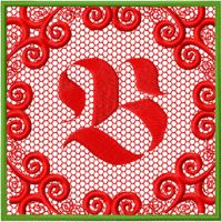 Monogram Letter B Style 1  embroidery design
