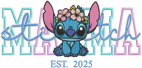 Mama Stitch embroidery design