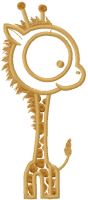 Little giraffe embroidery design