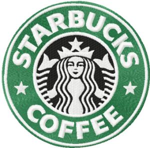 Starbucks Coffee logo embroidery design
