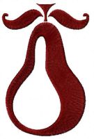 Pear symbol free embroidery design