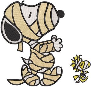 Snoopy Mummy Crewneck embroidery design