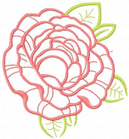 Rose free embroidery design 33