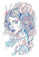 Weeping Femme embroidery design