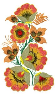 Original flower embroidery design