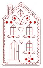 Gingerbread house 3 embroidery design