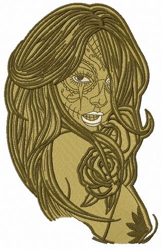 Naked fancy girl 2 machine embroidery design