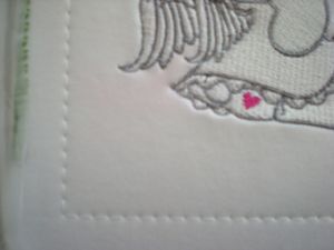 hello kitty angel embroidered design