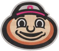 Ohio State Buckeyes mascot logo embroidery design