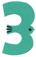 Child number three free embroidery design