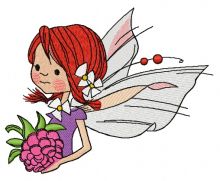 Berry fairy 3 embroidery design