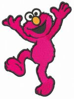 Happy Elmo embroidery design