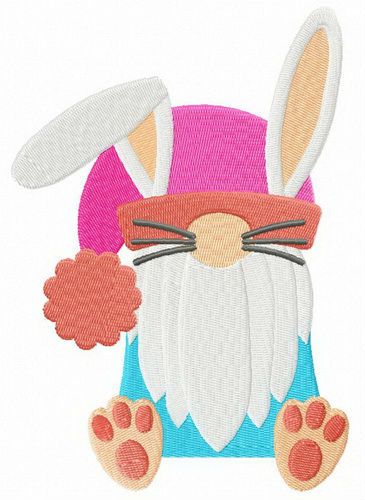 Strange Easter bunny machine embroidery design
