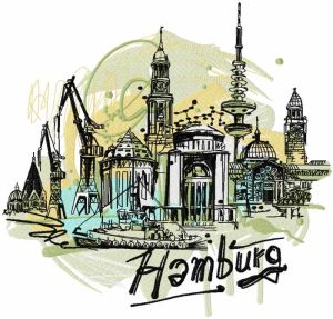 Hamburg embroidery design