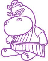 Hallie Hippo 12 embroidery design