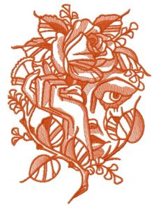 Scared face 2 embroidery design